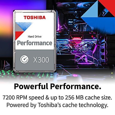 Toshiba X300 Performance Internal Hard Drive 6TB Silver - Office Depot