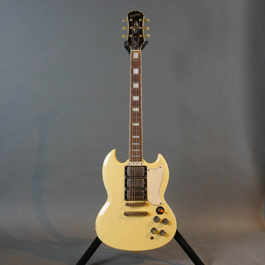 Epiphone G-400 Les Paul SG Custom, Antique Ivory (2000) - Used