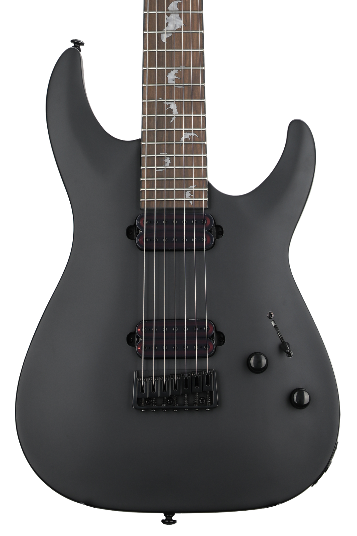 Schecter Damien-7 SBK Electric Guitar - Satin Black | Sweetwater