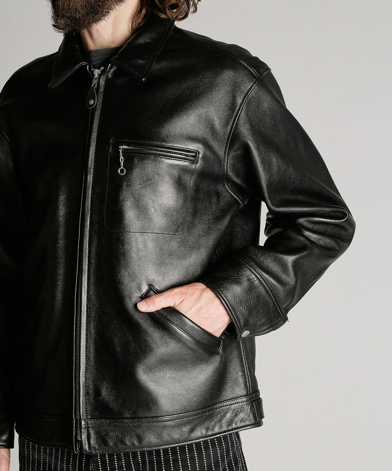 LEATHER TRACKER JACKET/レザートラッカージャケット | Schott