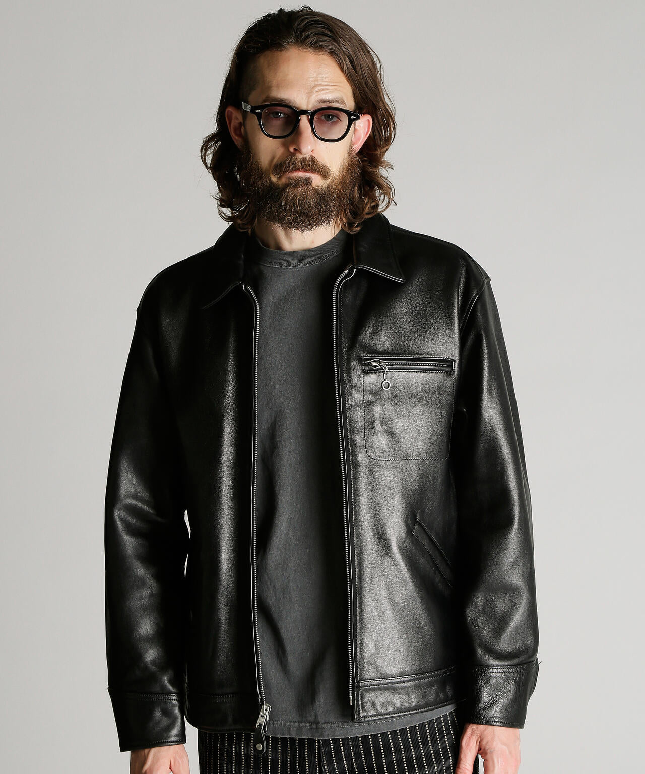 LEATHER TRACKER JACKET/レザートラッカージャケット | Schott