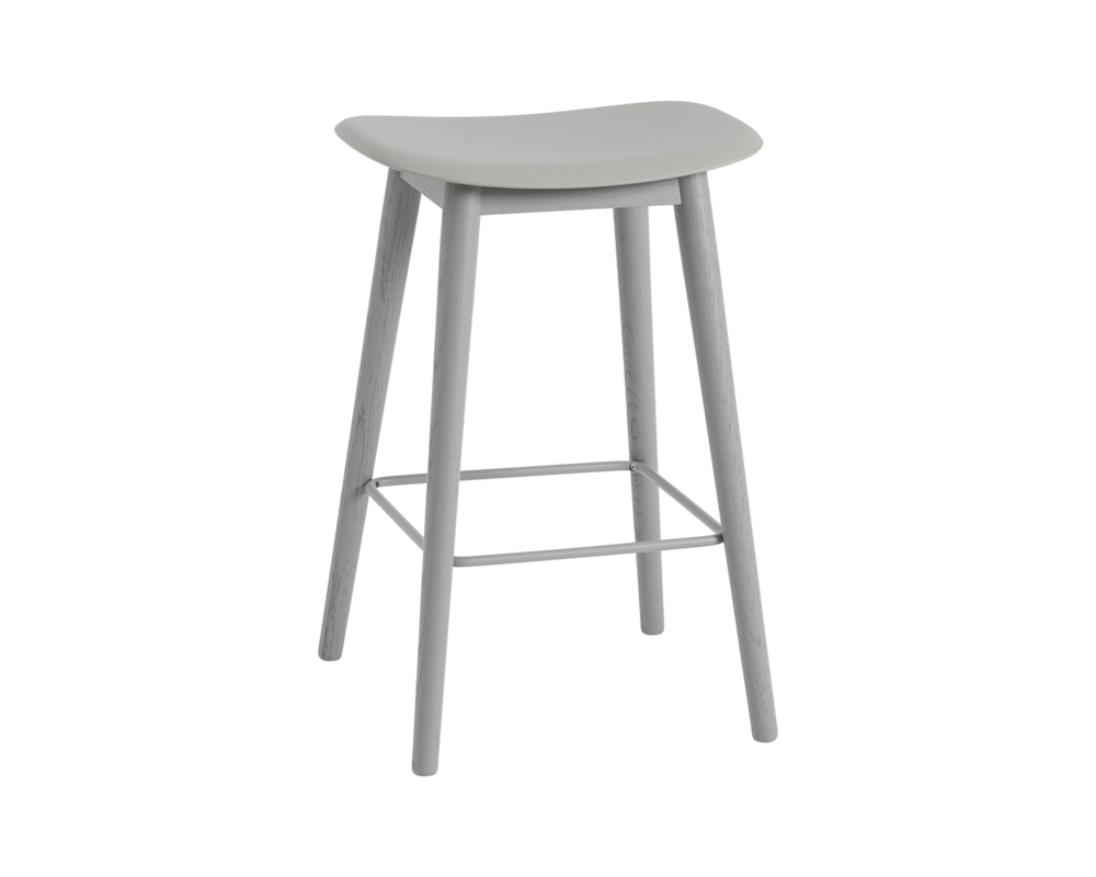 Muuto Fiber Wood Base Counter Stool