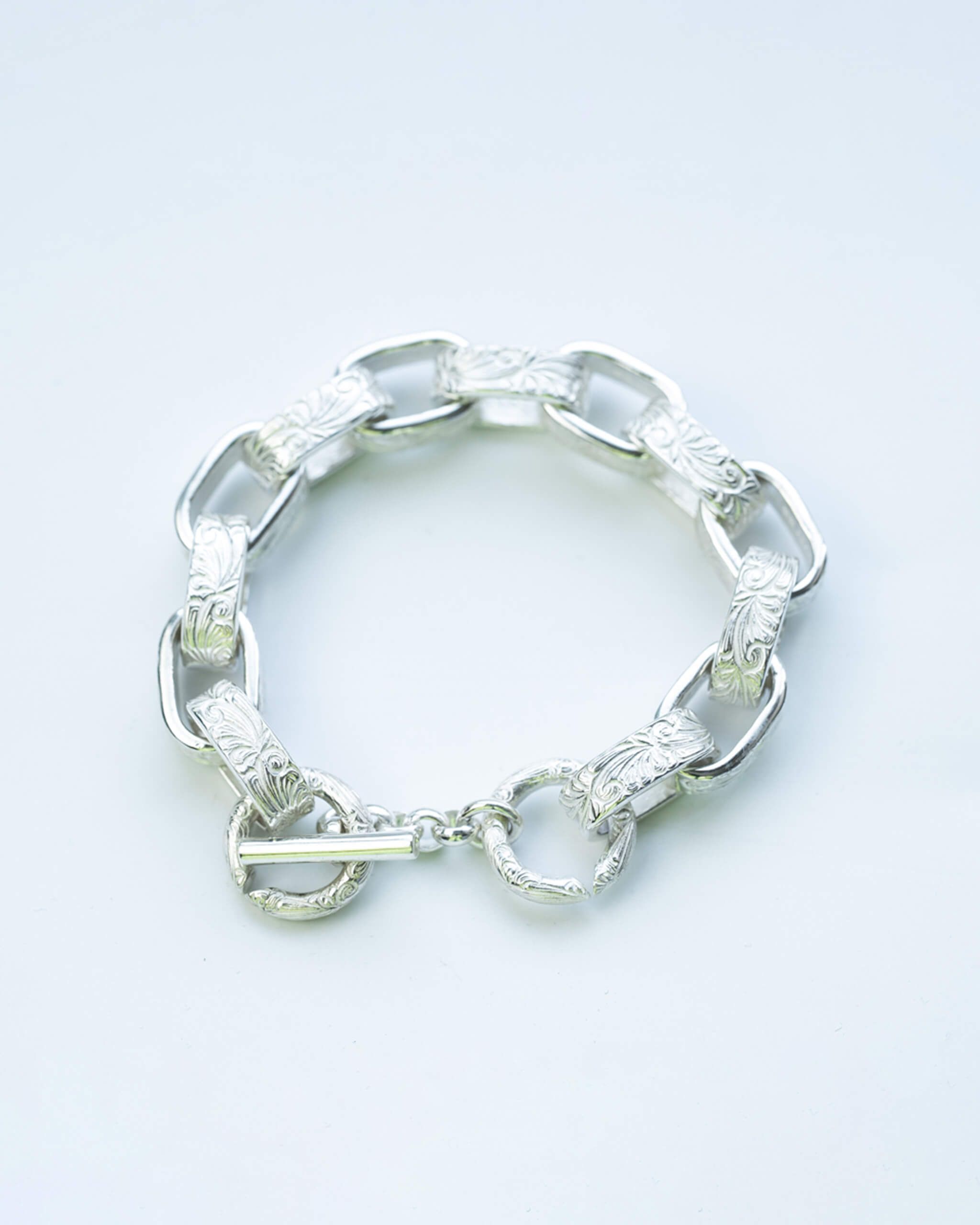 WAKAN SILVER SMITH Arabesque Hopi chain bracelet [BN-079] -MORLS-