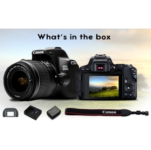 Canon EOS 250D / Rebel SL3 DSLR Camera w 18-55mm Lens (Black) +