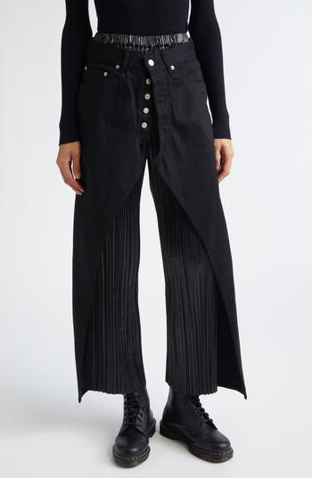 Junya Watanabe x Levi's® Mixed Media Denim & Pleated Satin Pants