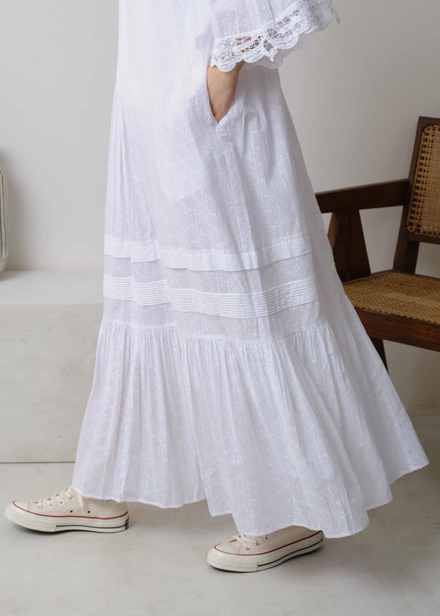 Cotton Batten Lace Dress | Pasand by ne Quittez pas | パサンドバイ