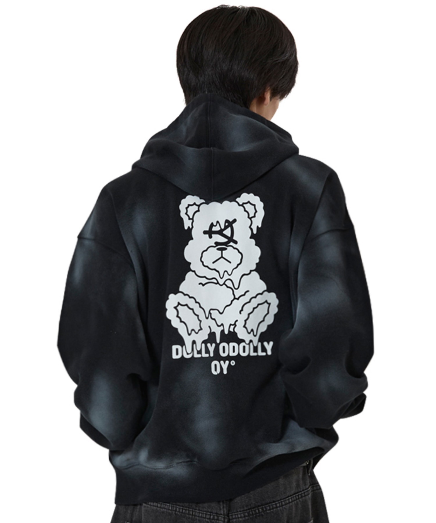 OY/オーワイ』DIRTY SPRAY MELTING DOLLY HOODIE ZIP UP/スプレー メル