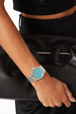 Buy D1 Milano Blue Ultra Thin Quartz Stainless Steel Watch, 38mm