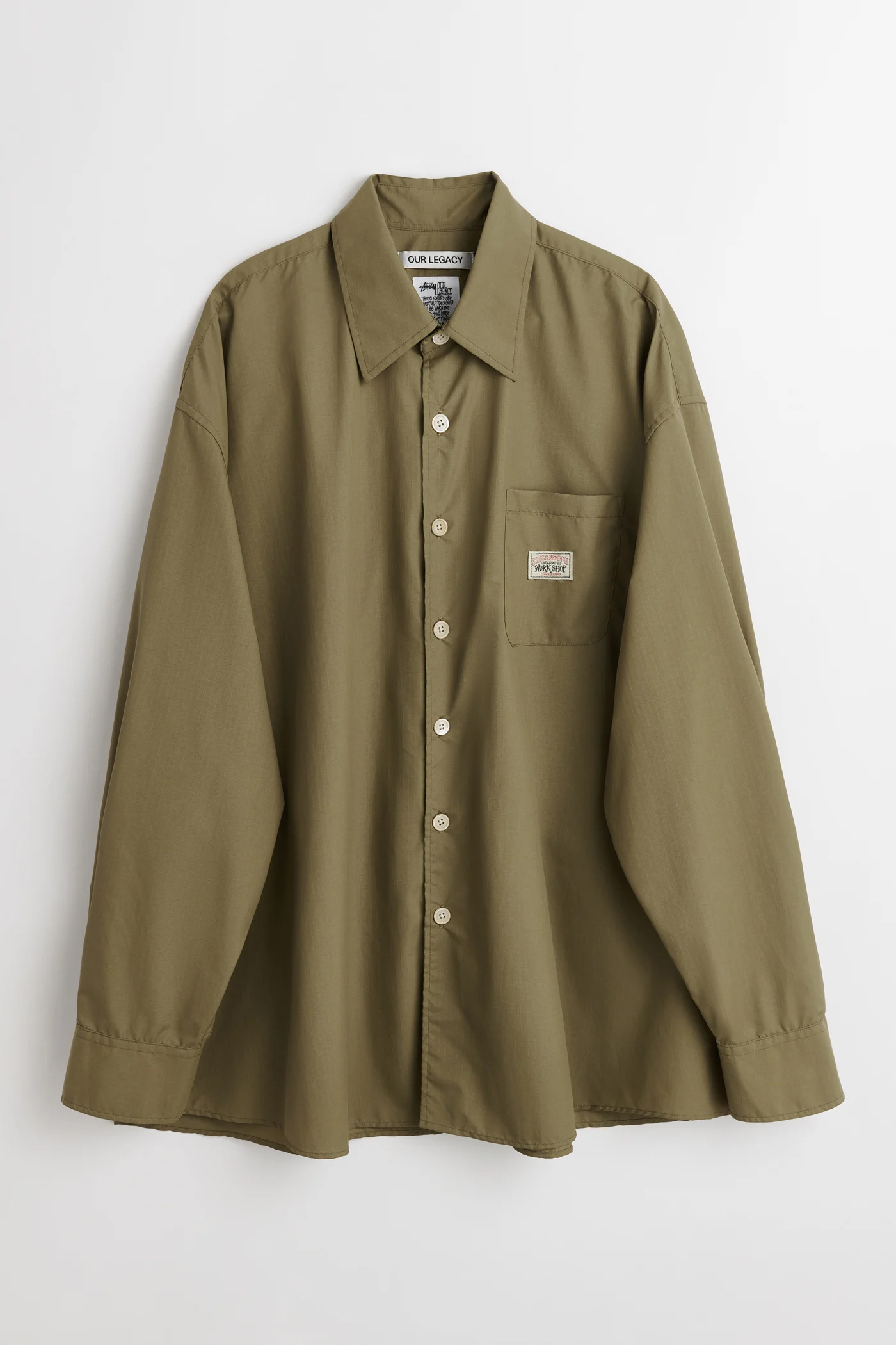 Our Legacy - Borrowed Shirt Olive Nylon Ripstop