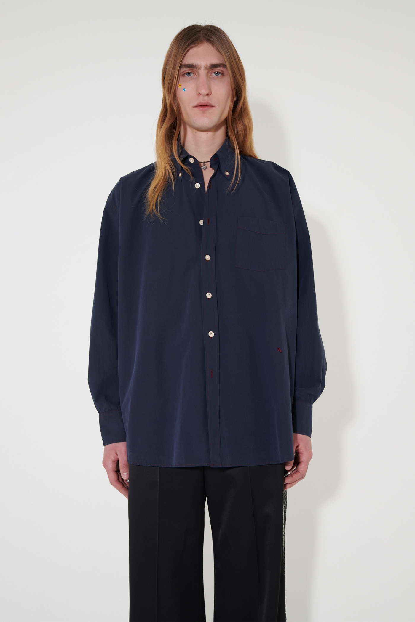Our Legacy - Borrowed BD Shirt Navy Humble Cotton