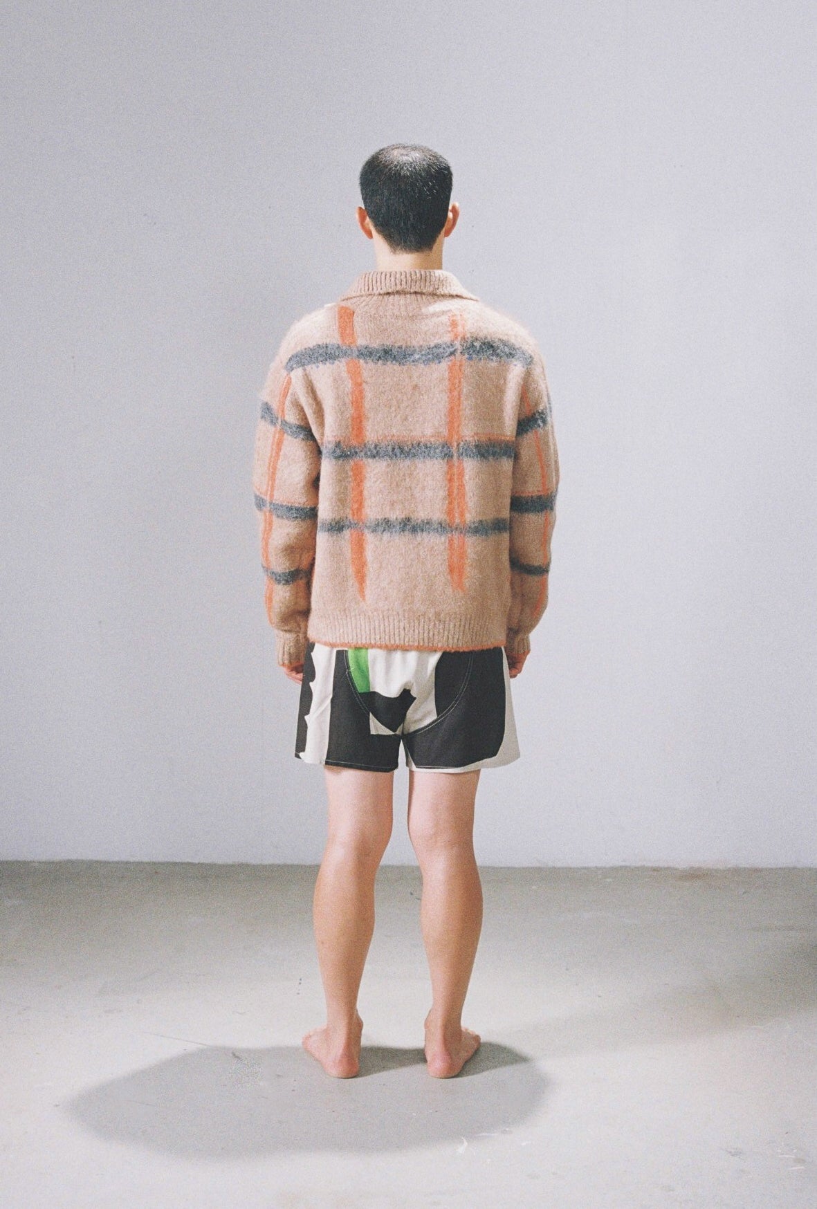 透明な空気のチェックジップニット – pamm.officialstore
