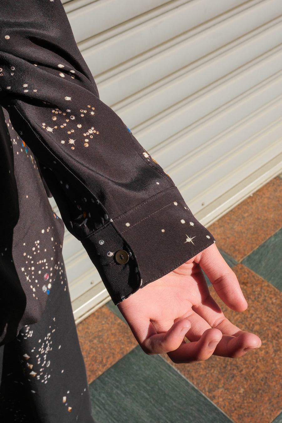 MASU(エムエーエスユー)のZIP-UP GALAXY SILK SHIRT BLACKの通販