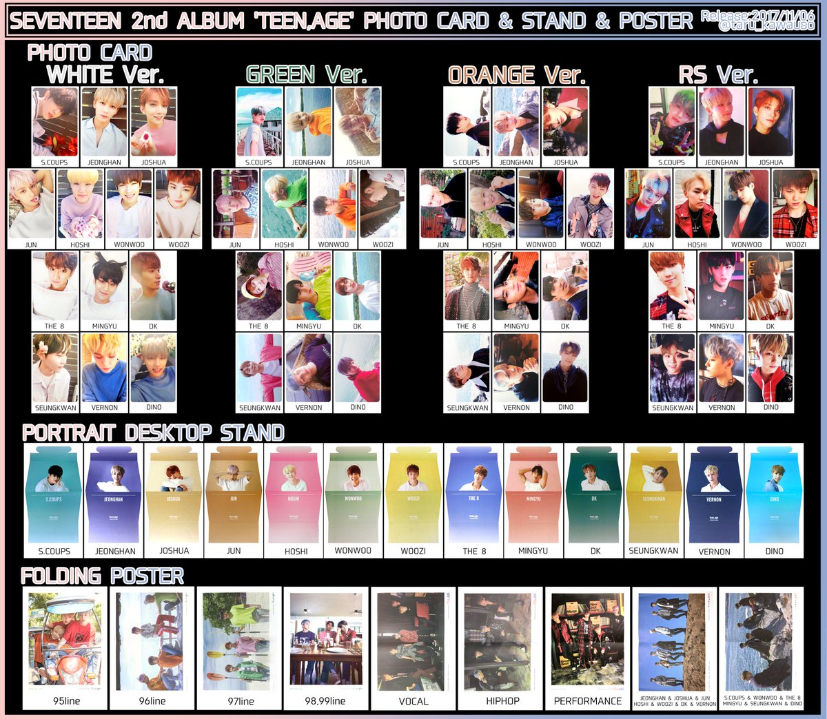 SEVENTEEN セブチ TEEN,AGE フォトカード ポートレートデスクトップ