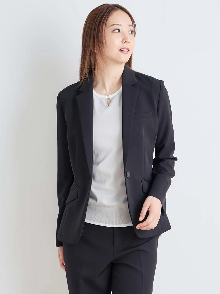 ブラック 【雑誌ノンノ掲載】ダブルクロススーツ（ライトセットアップ
