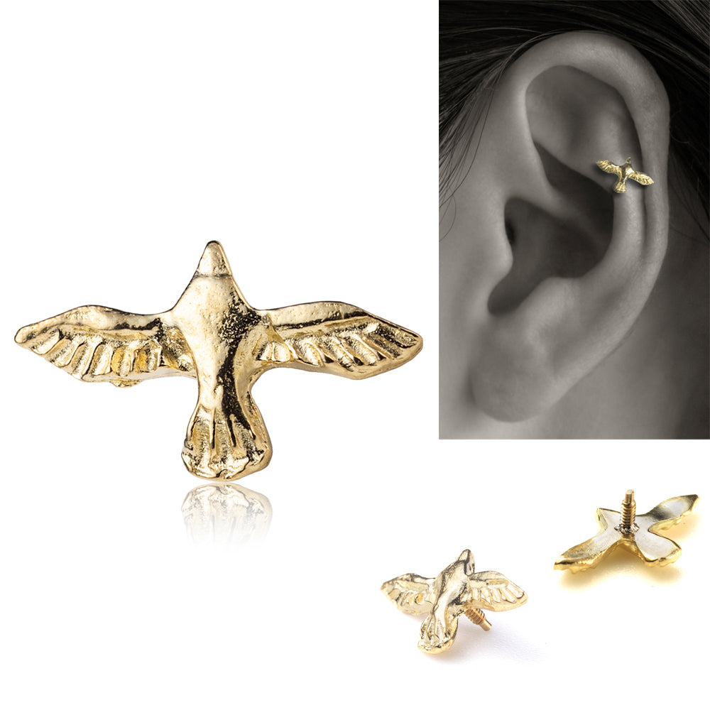 鳩のピアス│平和を象徴するビジョンのボディピアス – PICOLLET