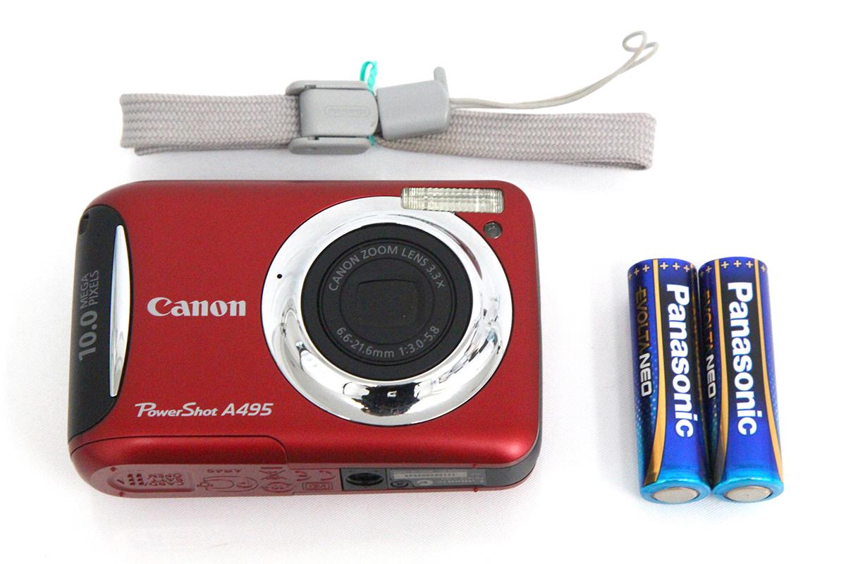 Canon デジタルカメラ PowerShot A495 レッド : Canon PowerShot A495