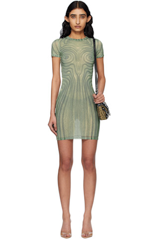 Blue 'The Short Spirale' Minidress by Jean Paul Gaultier on Sale