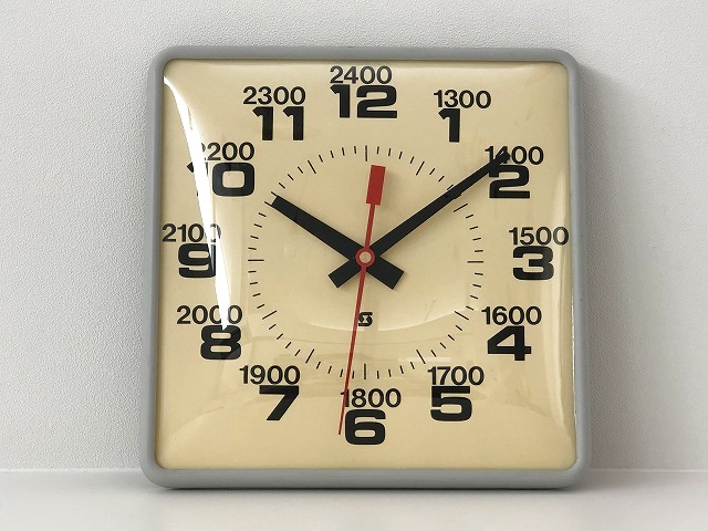 Simplex シンプレックス ビンテージ スクールクロック 24時間表示