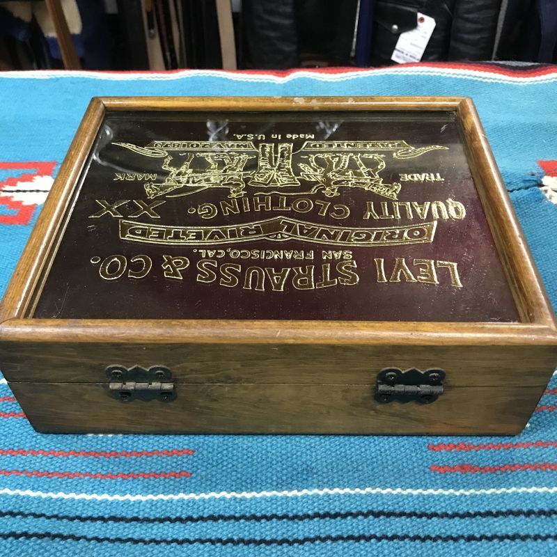 1970'S LEVI STRAUS ＆CO, WOOD FRAMED MIRROR JEWEL BOX ビンテージ