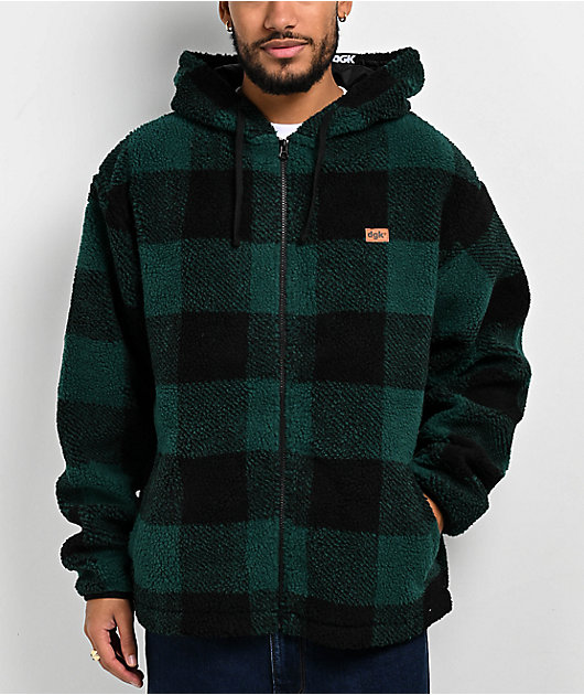 DGK Mega Green Sherpa Zip Hoodie | Zumiez