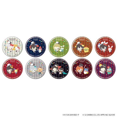 文豪ストレイドッグス×サンリオキャラクターズ｜缶バッジ「文豪
