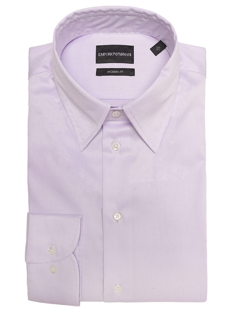 EMPORIO ARMANI (エンポリオアルマーニ) 無地 長袖 ドレスシャツ
