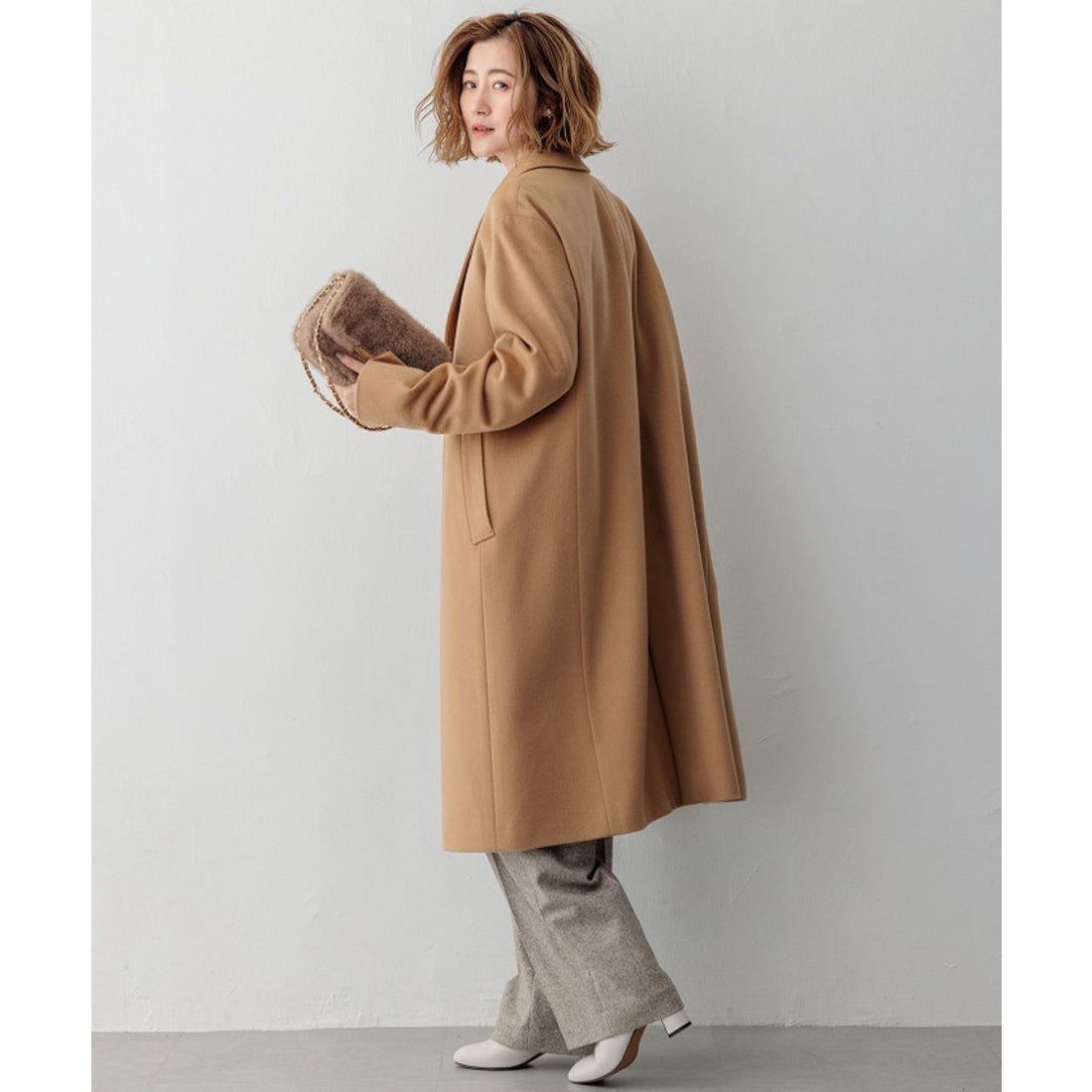 ニジュウサンク 23区 ウールカシミヤビーバー チェスターコート