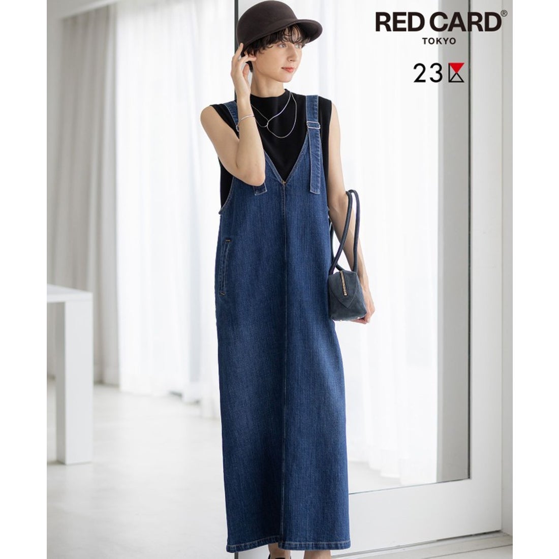 ニジュウサンク 23区 【RED CARD TOKYO×23区】デニム サロペット