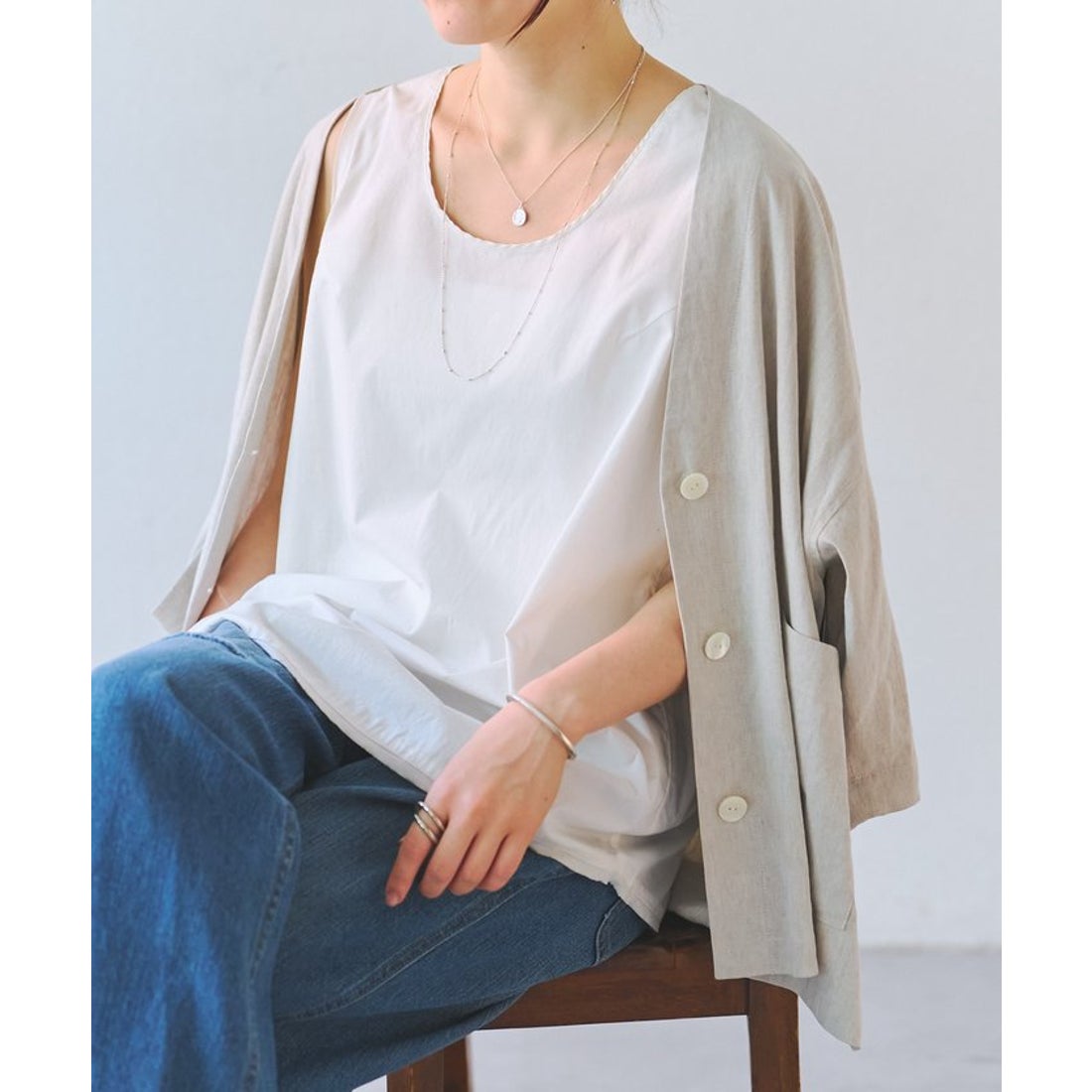 ビアズリー BEARDSLEY シャツタンク （white） - ファッション通販 d