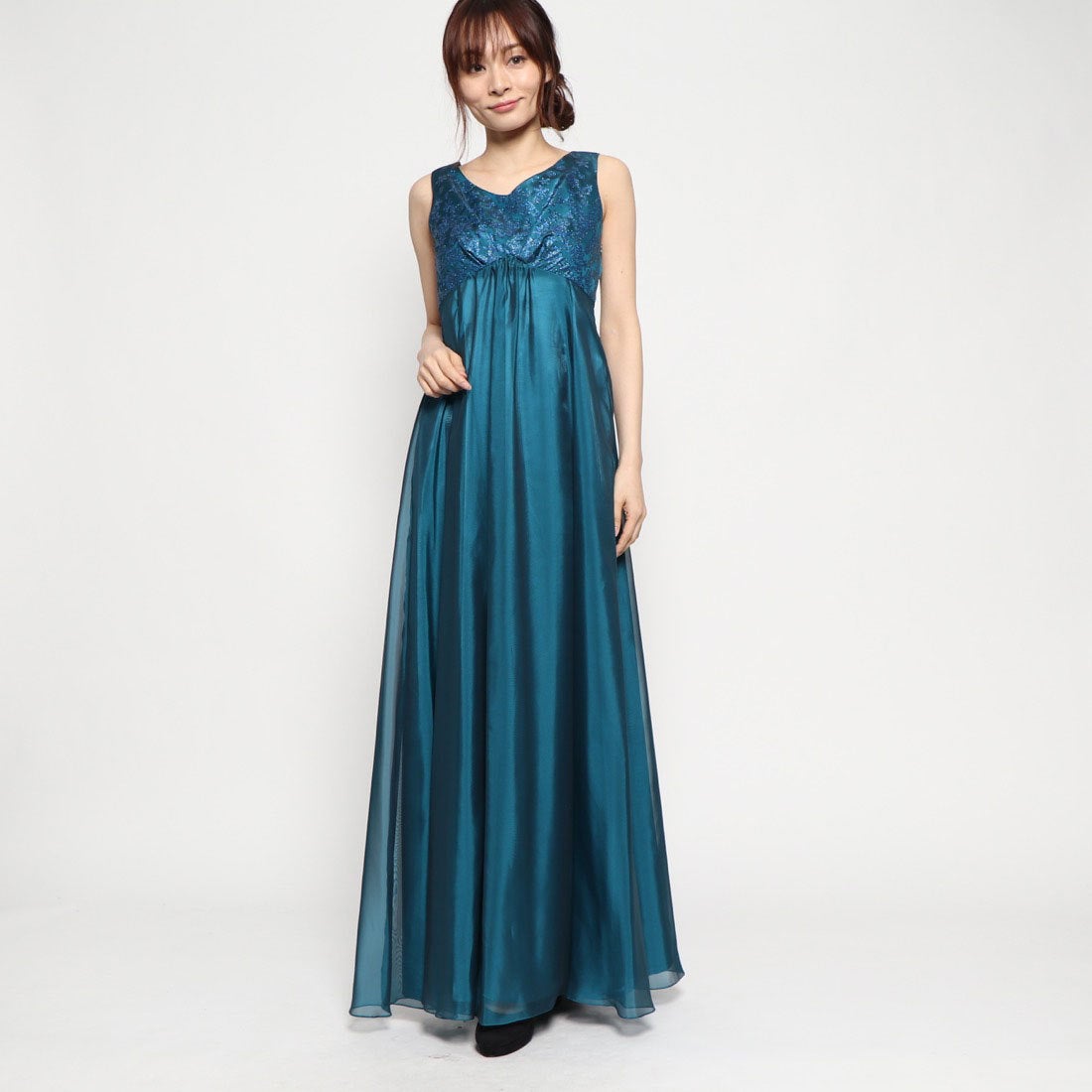 ジュネビビアン Genet Vivien ロングドレス （グリーン