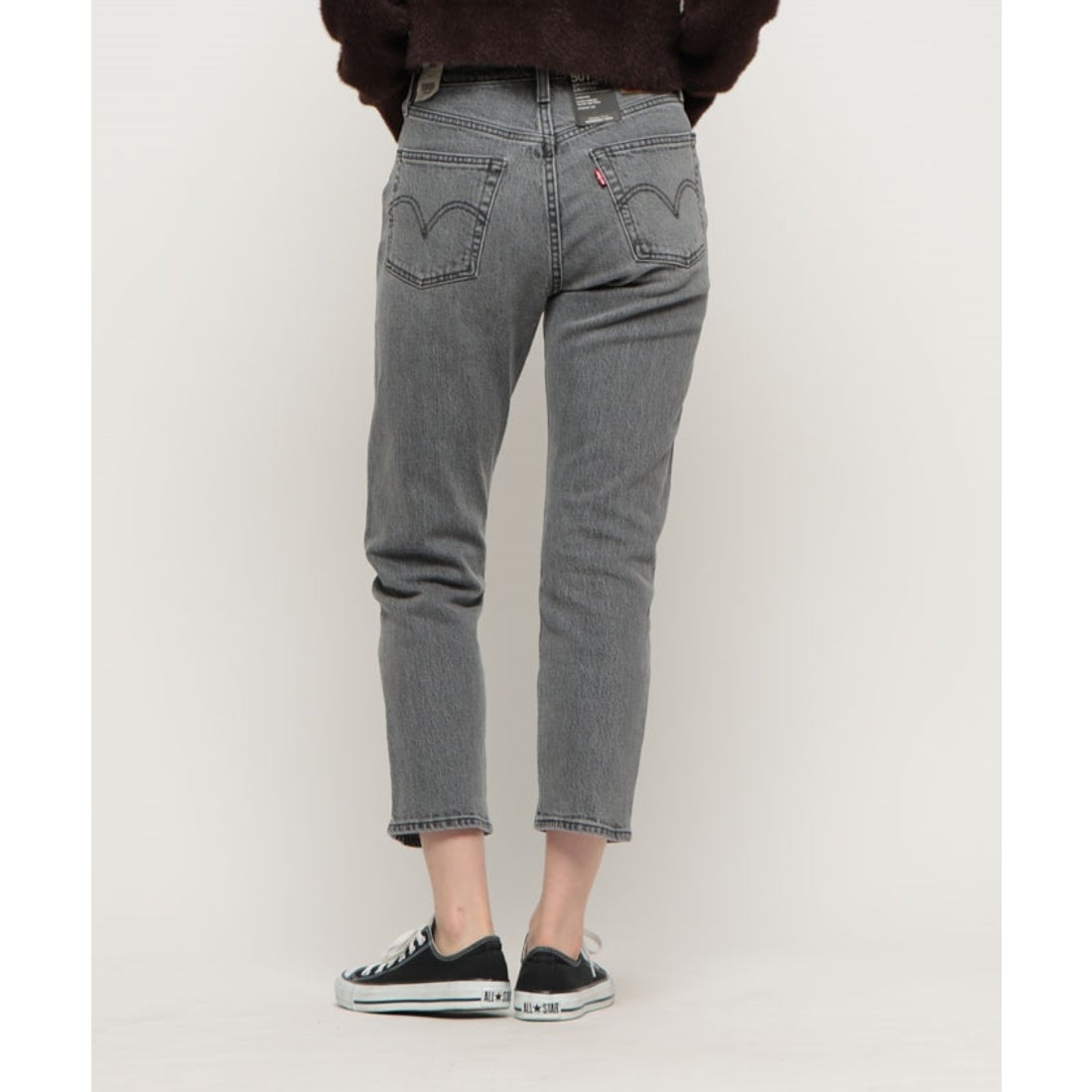 リーバイス LEVI'S 501(R) CROP ブラック HIT THE ROAD （ブラック
