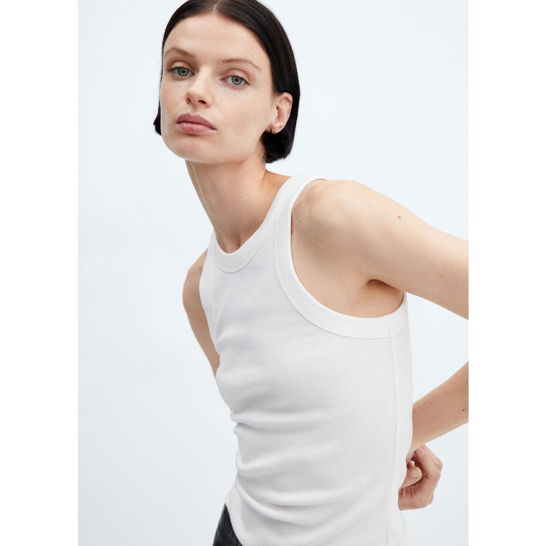 ロンハーマン Bare Rib Tank Top タンクトップ ホワイト XS ロン