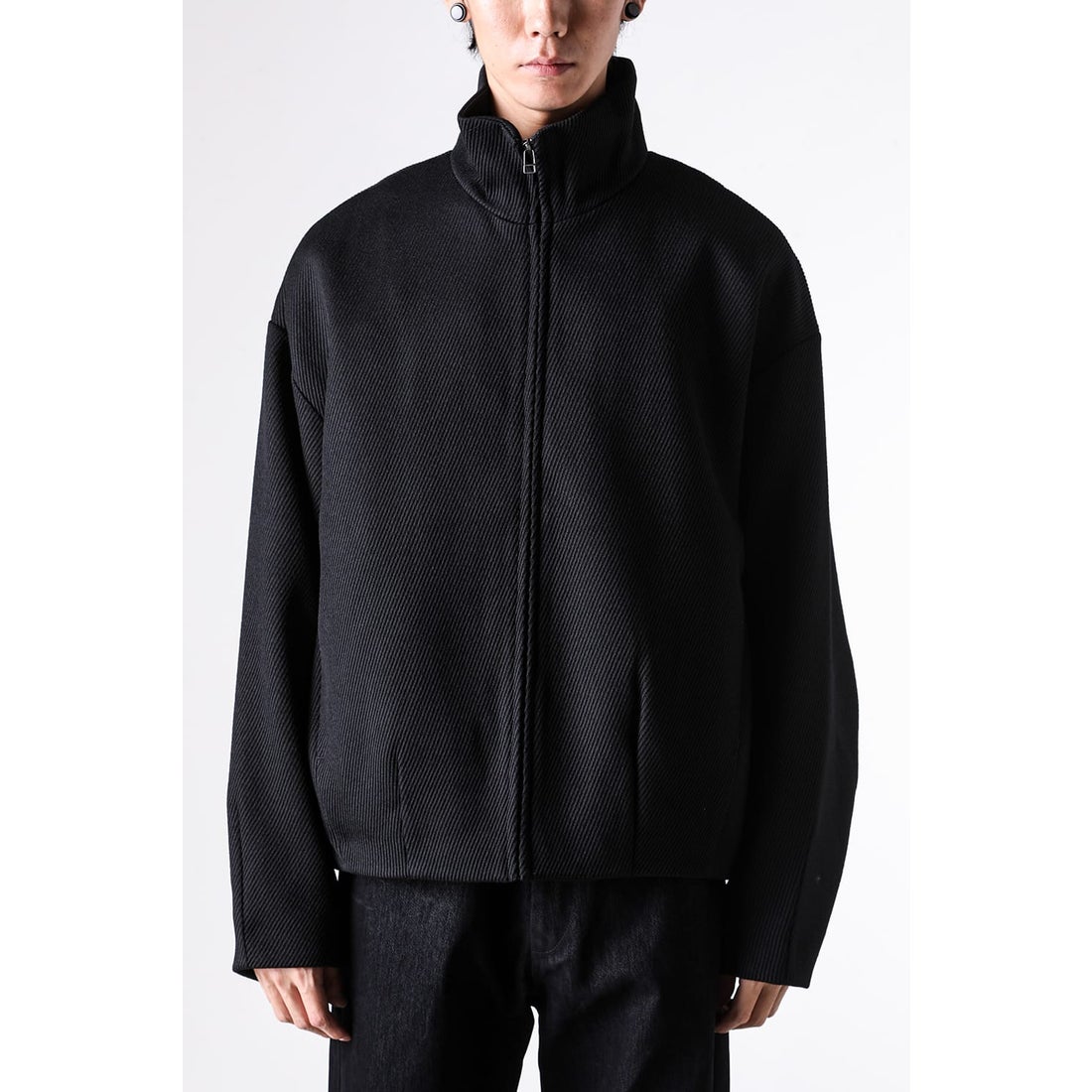 オマールアフリディ Omar Afridi STAND COLLAR BUD BLOUSON （BLACK