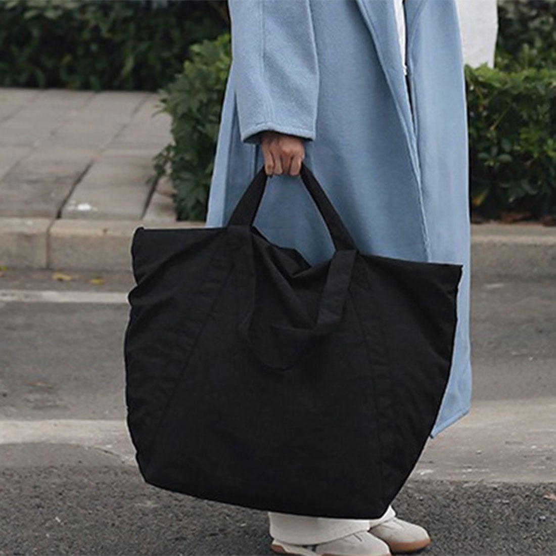 べるりんSPUREME woven large tote トートバッグ黒大 Supreme Woven