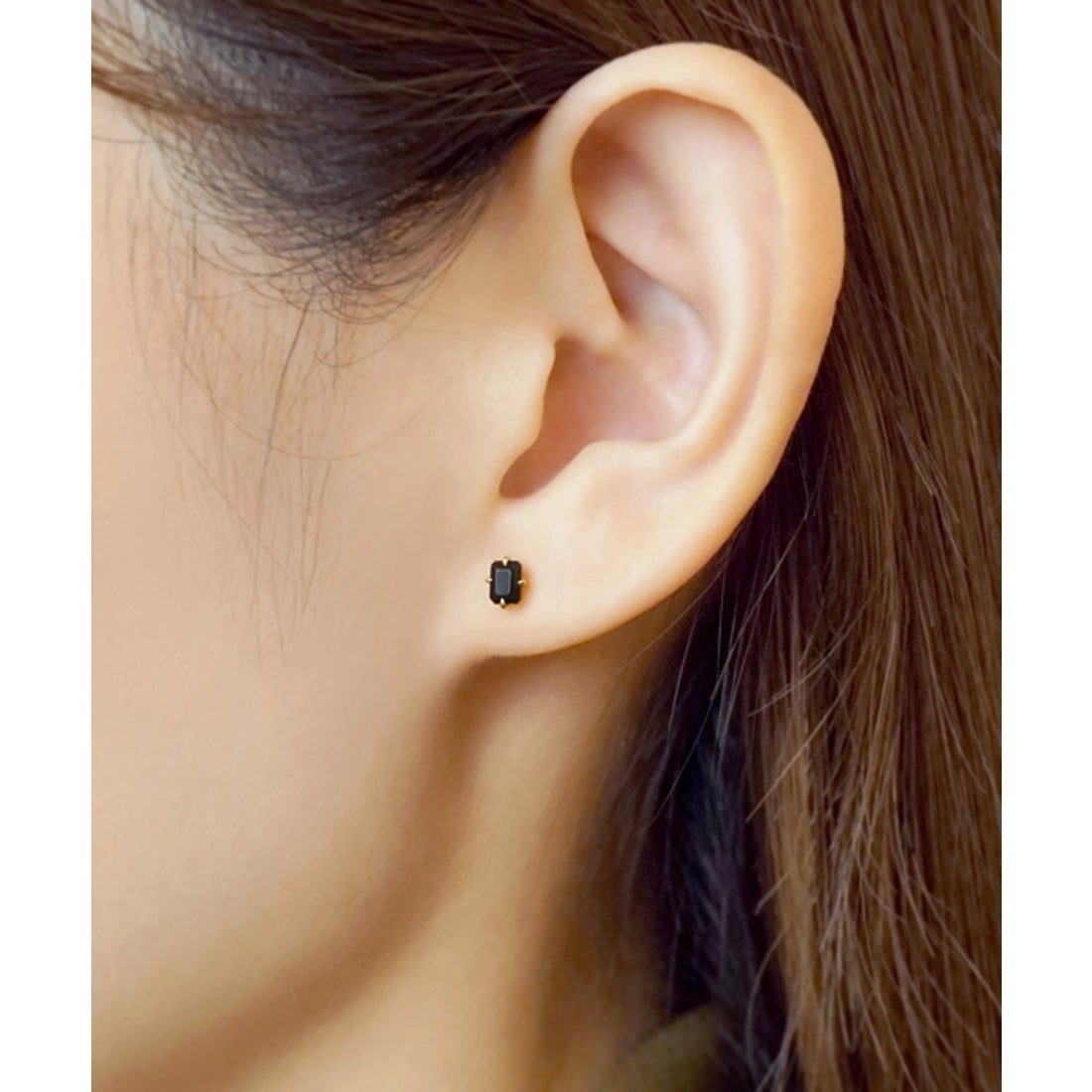 テイクアップ TAKE-UP ［セカンドピアス］ K18オニキスピアス