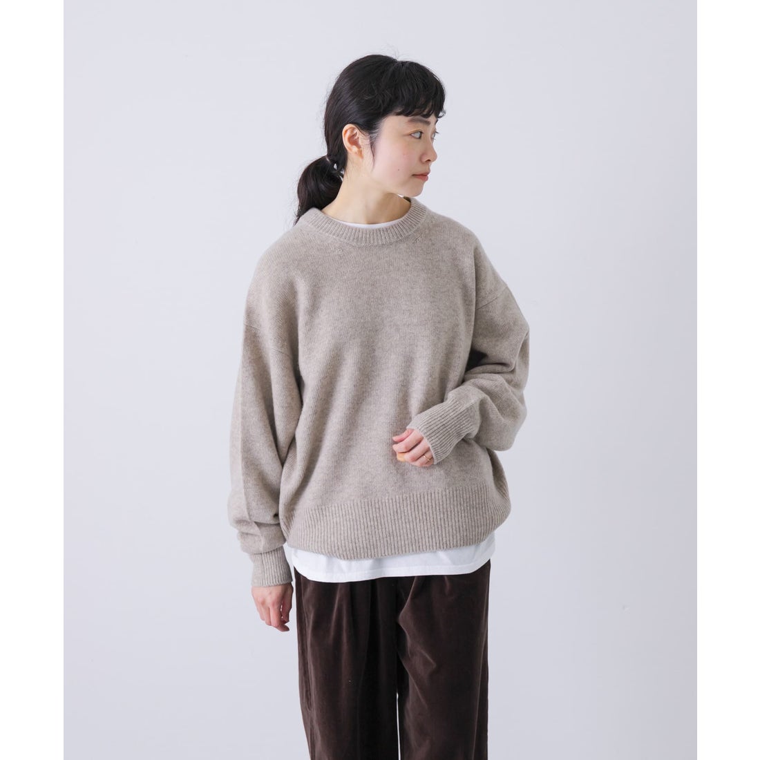 カグレ かぐれ ハミルトンクルーネックニット （レッド