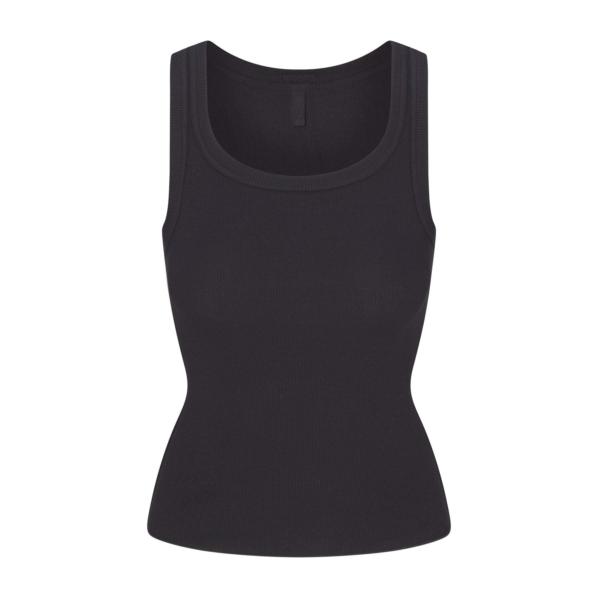 COTTON RIB SCOOP NECK TANK | SOOT | SKIMS