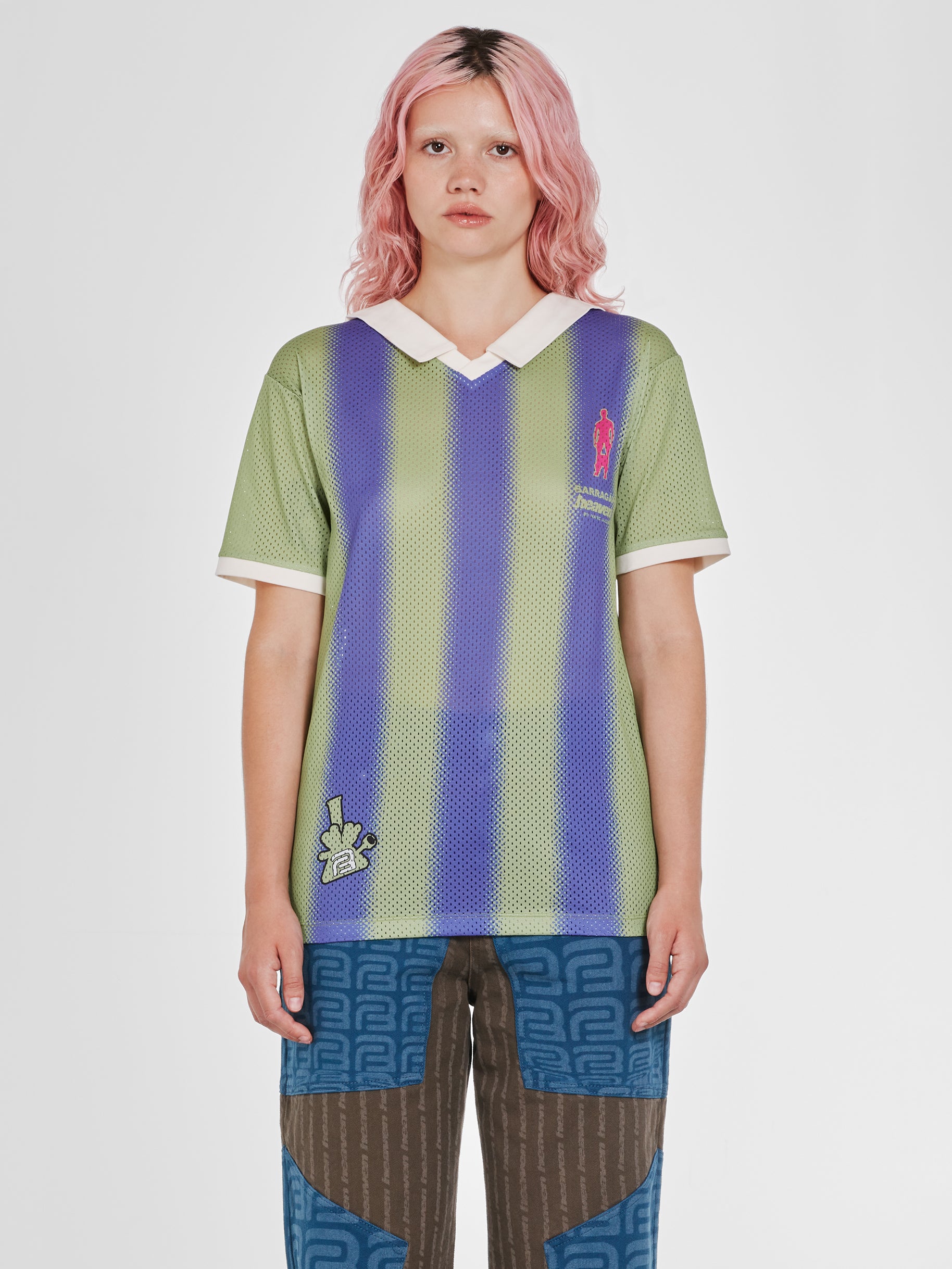 Heaven By Marc Jacobs: Women's Barragan Soccer Tee (Blue/Green