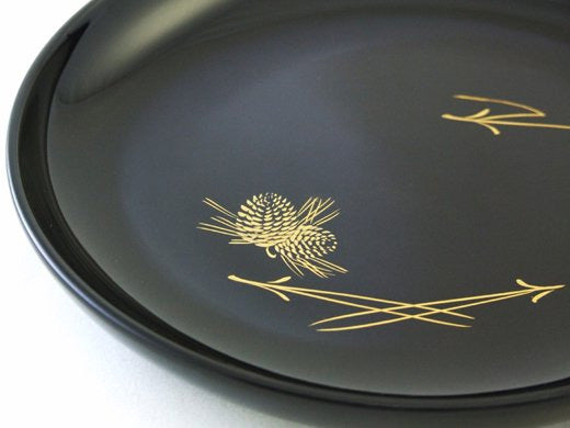 新品】輪島塗 金蒔絵 黒漆 銘々皿 取り皿 5枚セット 取り皿 あやめ蒔絵