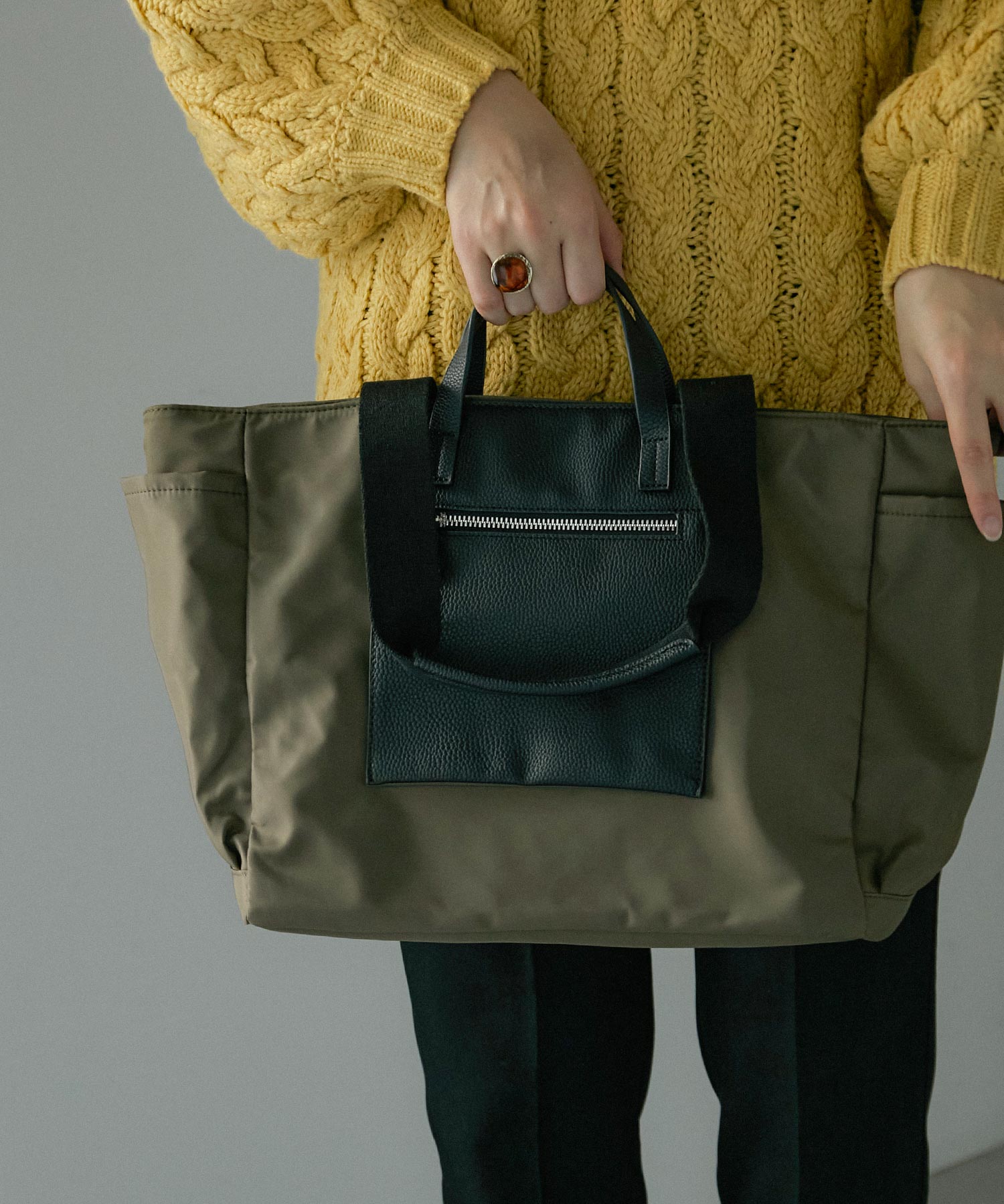 8ポケット収納トートバッグ a4収納可｜トートバッグ - Fashion Letter