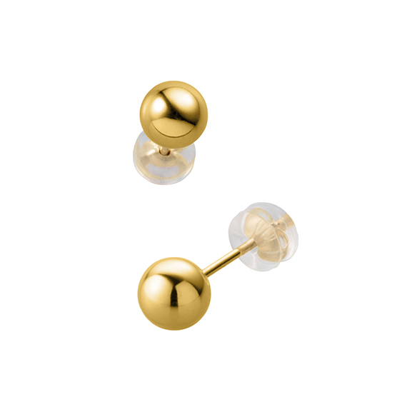 K18イエローゴールド ボールピアス 6mm | 高品質 金・プラチナ