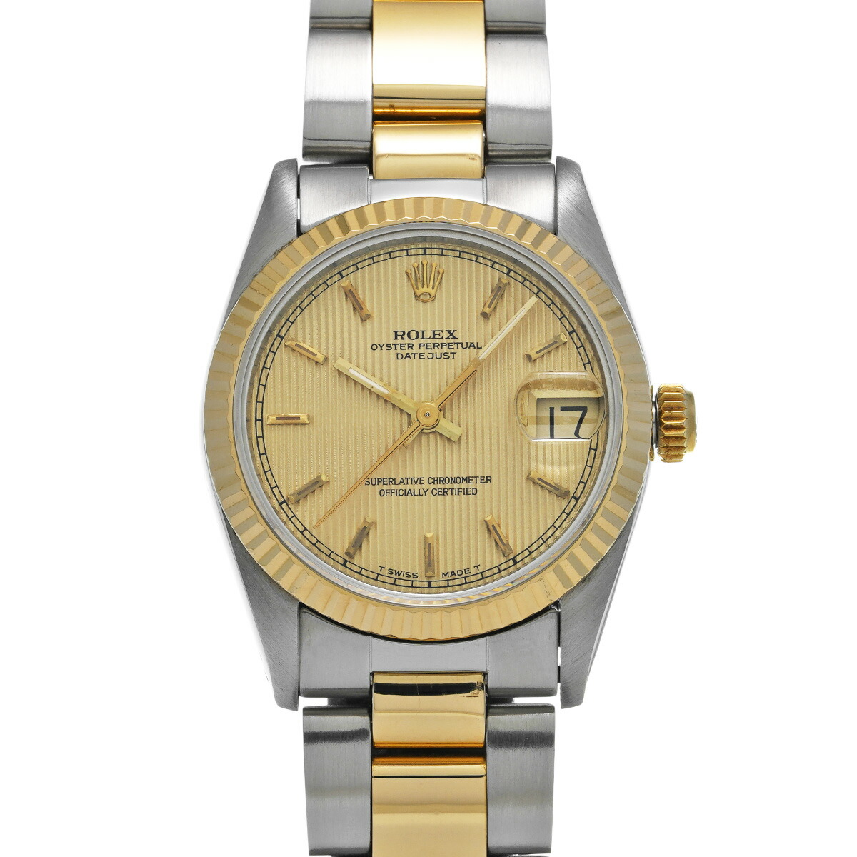 ROLEXデイトジャストトリドールベルトK18無垢用パーツ 4コマセット純正