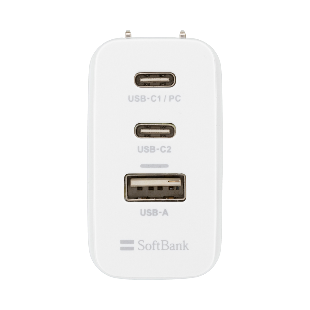 SoftBank SELECTION USB PD-PPS対応 GaN 65W 3ポート 急速充電 USB AC