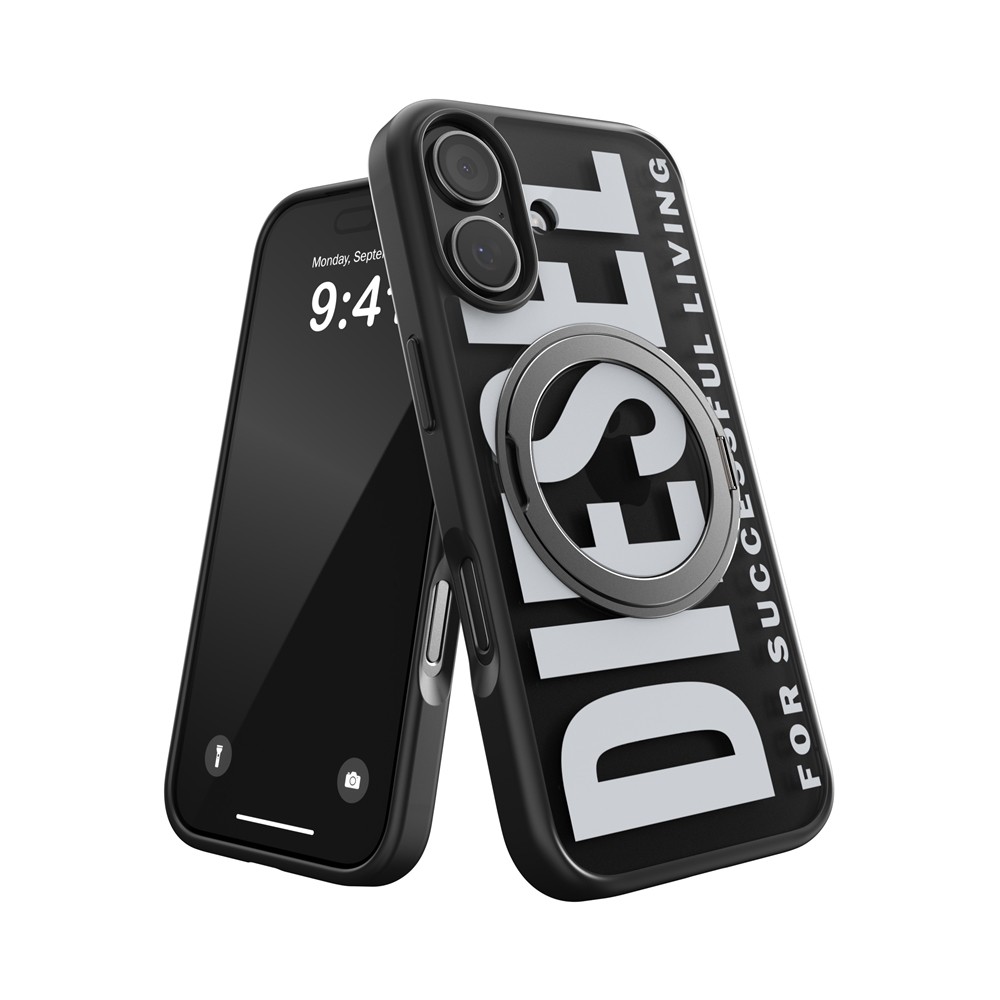 DIESEL iPhone 17 Diesel Ringstand-Magsafe Case FW24 black/white