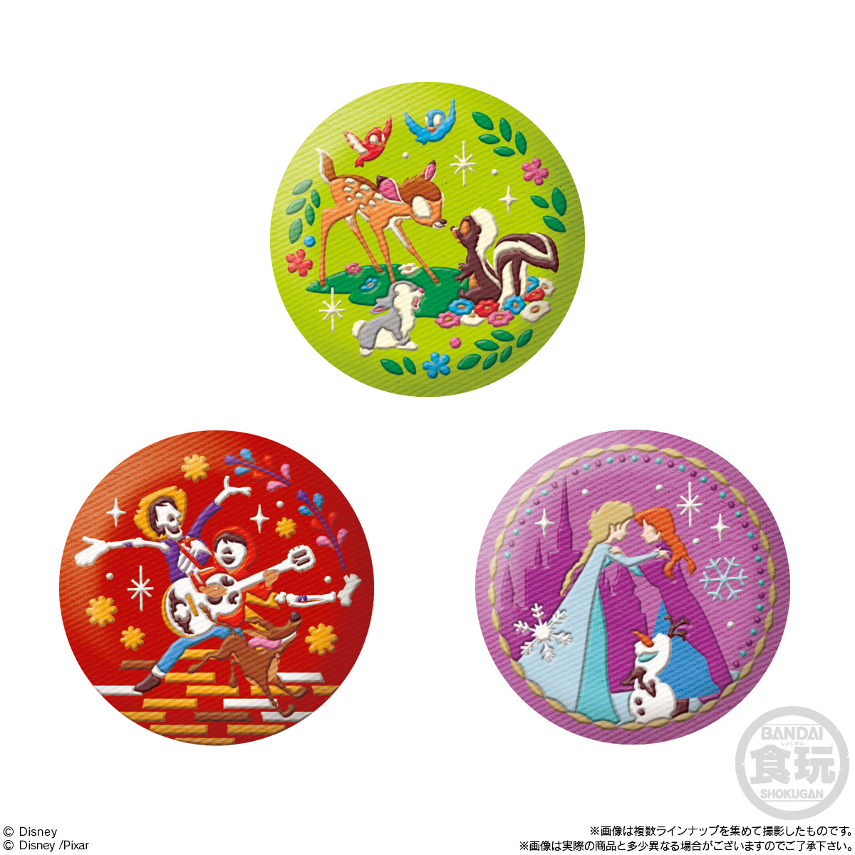 全15種セット〕バンダイ Disney Characters 刺繍缶バッジビスケット2