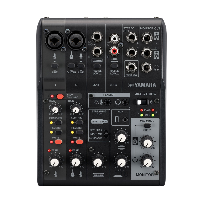 YAMAHA（ヤマハ） 定番 YAMAHA AG06mk2 BK 配信用ミキサー オーディオ