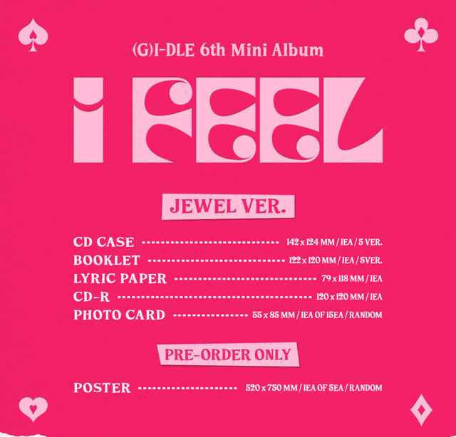 安心の日本国内発送 6TH MINI ALBUM I feel Jewel Ver. SHUHUA ver. (G