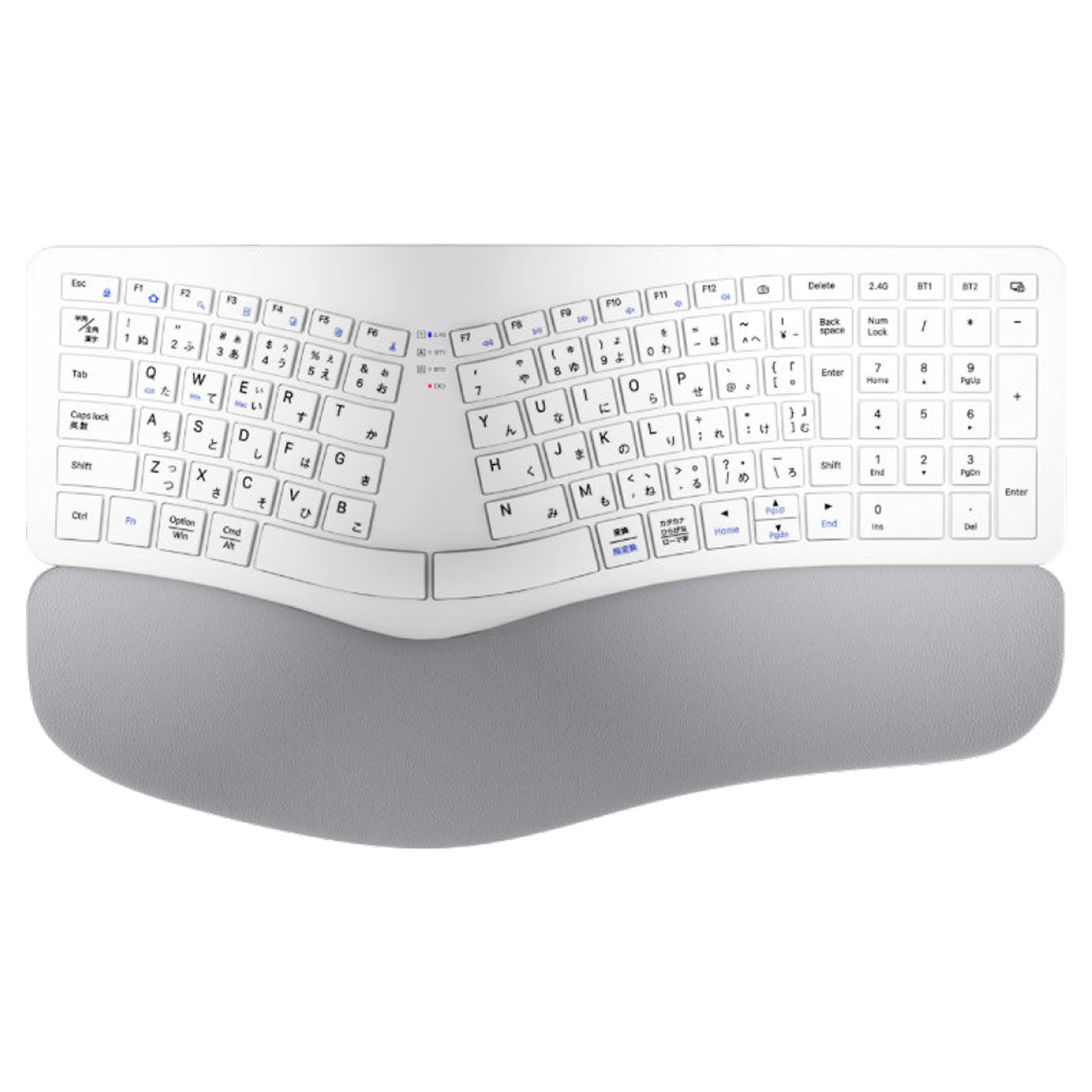 エルゴノミクス キーボード Bluetoothキーボード 2.4Ghz+Bluetooth両