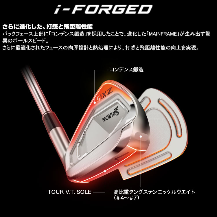 ZXi SRIXON ZXi5 右用 アイアン 5本セット(#6-PW) TRAVIL IRON