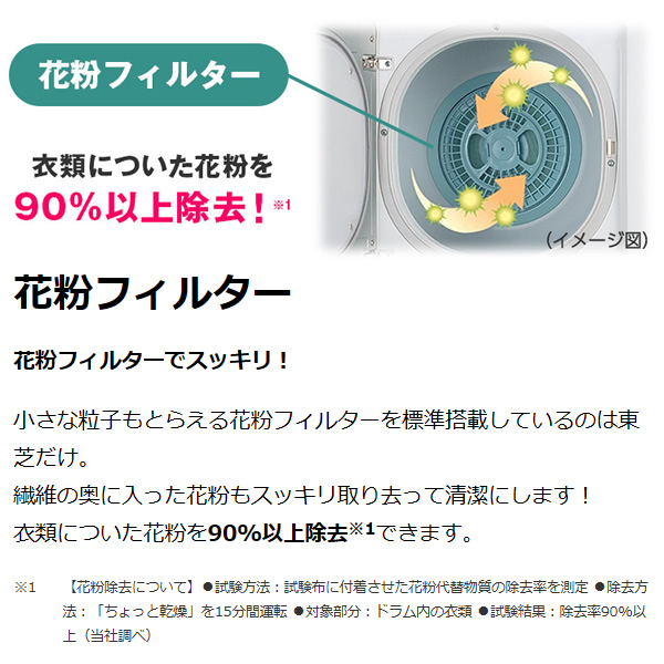 TOSHIBA（東芝） 衣類乾燥機 6kg ED-60A4-W ピュアホワイト ヒーター